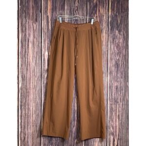 Calia Pants Womens Size L Brown Wide Leg Drawstring Casual Lounge High Waist